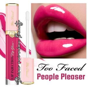 Too Faced Lip Injection Plumping Lip Gloss in People Pleaser (Hot Fuscia Pink)